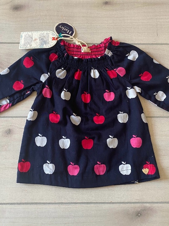 Hatley Other - NWT Hatley Navy Dress with Red, Pink, and White Apple Print